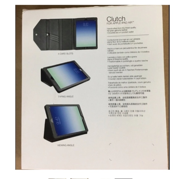 Michael Kors Clutch For Apple iPad Air, Black Saffiano, 4 Card Slots - NEW - Picture 2 of 4